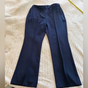 Chico's Classic Navy Flare Pants with stretch waist size 1R